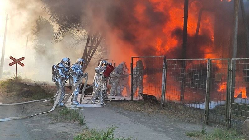 Volgograd'daki Krasny Oktyabr metalürji tesisinde yangın çıktı