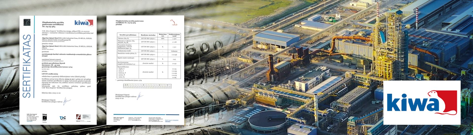 Algerian Qatari Steel KIWA sertifikasını kazanarak pazar hedeflerini genişletiyor