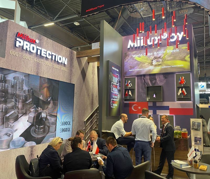 Miilux OY introduced its new armored steels at the Eurosatory Fair