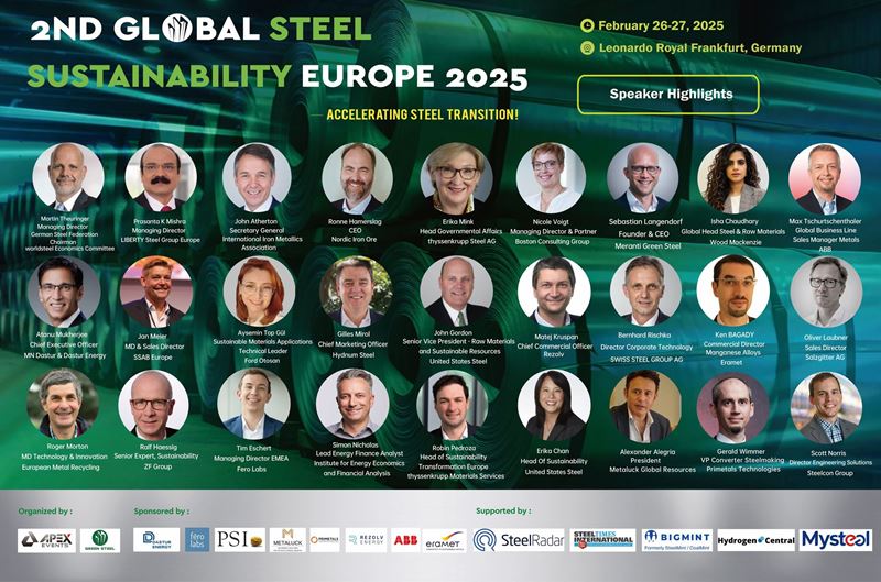 SteelRadar, 2. Global Steel Sustainability Europe 2025 etkinliğinin medya partnerlerinden biri olmaktan gurur duyuyor!