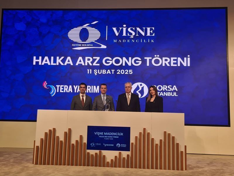 Gong rings for Vişne Madencilik at Borsa Istanbul