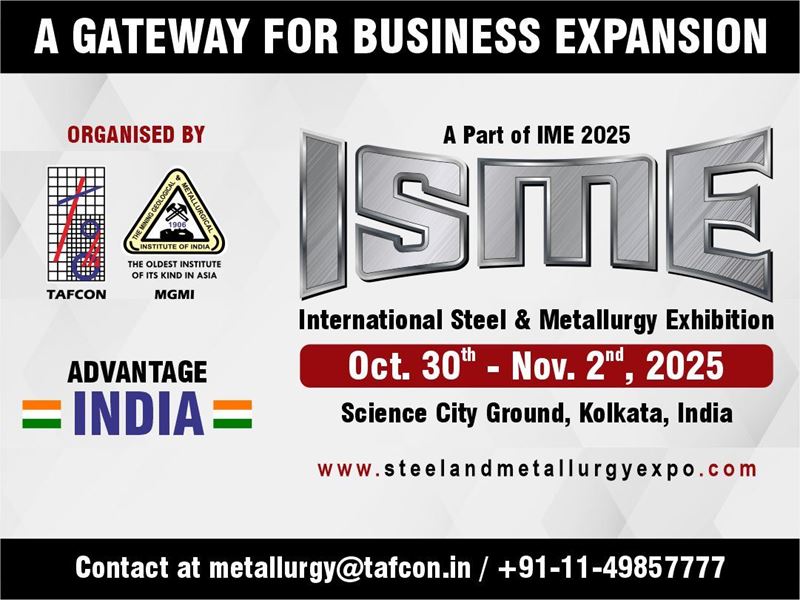 ISME 2025: International Steel & Metallurgy Exhibition to take place in India