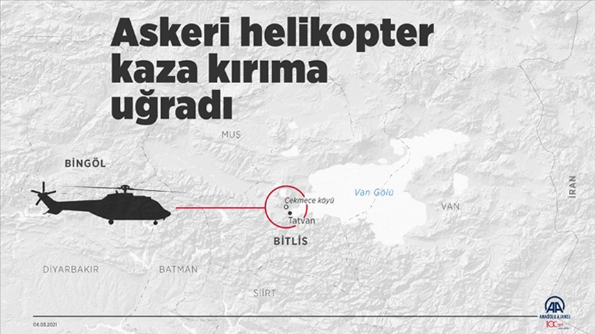 Bitlis'te askeri helikopter düştü: 11 şehit, 2 yaralı